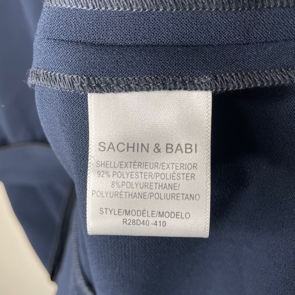 NWT Sachin and Babi Merle Navy Dress Women’s Size 14 Sleeveless Bow - Picture 12 of 14